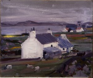 Gospodarstwo rolne, Iona, Auchabhaich Croft (olej na płótnie) autorstwa Francis Campbell Boileau Cadell