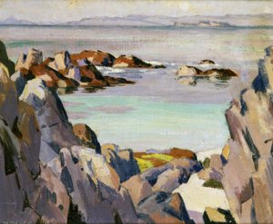 Staffa i Rhum z Iony (olej na płótnie) autorstwa Francis Campbell Boileau Cadell