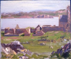 Ruiny Opactwa Iona (olej na płótnie) autorstwa Francis Campbell Boileau Cadell