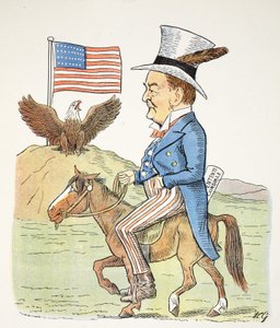 Jego celencja X, ilustracja z alfabetu Struwwelpeter, wiersz Harolda Begbiego (1871-1929) autorstwa Francis Carruthers Gould