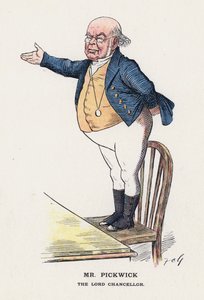 Pan Pickwick, Lord Kanclerz (kolor lito) autorstwa Francis Carruthers Gould