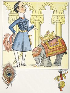 Oda od V, ilustracja z alfabetu Struwwelpeter, wiersz Harolda Begbiego (1871-1929) autorstwa Francis Carruthers Gould
