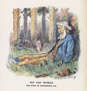 Rip Van Winkle, książę Devonshire (kolor lito) autorstwa Francis Carruthers Gould