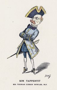 Sim Tappertit, Pan Thomas Gibson Bowles (kolor lito) autorstwa Francis Carruthers Gould