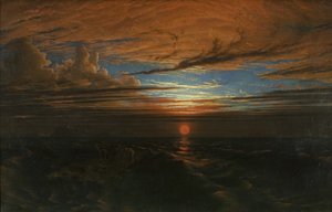 Zachód słońca nad morzem po burzy autorstwa Francis Danby