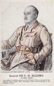Generał Sir E H H Allenby (kolorowa litografia) autorstwa Francis Dodd