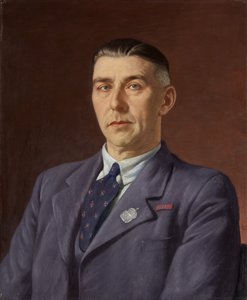 Portret Percival Henry Martin, Poczta, Bristol, ok. 1941-45 (olej na płótnie) autorstwa Francis Dodd