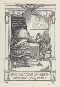 Kolejna książka z wierszami dla dzieci: Łatwe lekcje gramatyki i geografii (litografia) autorstwa Francis Donkin Bedford