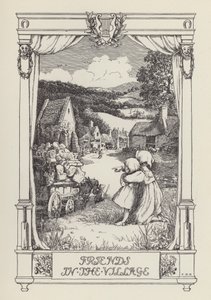 Kolejna książka z wierszami dla dzieci: Przyjaciele z wioski (litografia) autorstwa Francis Donkin Bedford