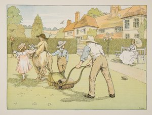 Ogrodnik, z Four and Twenty Toilers, wyd. 1900 (kolorowa litografia) autorstwa Francis Donkin Bedford