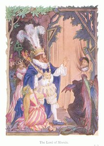 Lord of Misrule (kolorowa litografia) autorstwa Francis Donkin Bedford