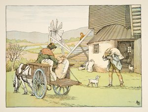 Młynarz, z Four and Twenty Toilers, wyd. 1900 (kolorowa litografia) autorstwa Francis Donkin Bedford