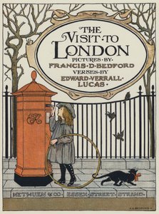 Ilustracja na stronie tytułowej książki "Wizyta w Londynie" (kolorowa litografia) autorstwa Francis Donkin Bedford