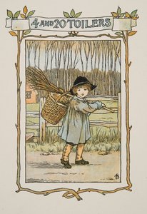 Winieta z Four and Twenty Toilers, wyd. 1900 (kolorowa litografia) autorstwa Francis Donkin Bedford