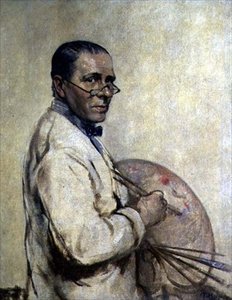 Portret artysty Sir William Orpen (1878-1931) c.1932 (olej na płótnie) autorstwa Francis Edwin Hodge
