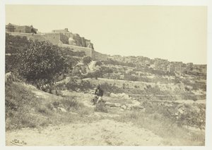 Betlejem z Kościołem Narodzenia Pańskiego, 1857. autorstwa Francis Frith