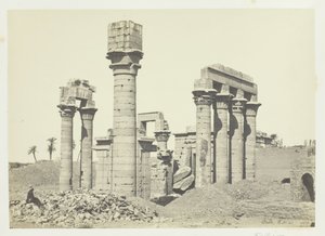 Świątynia Kleopatry w Erment, niedaleko Teb, 1857.