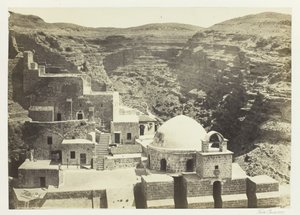 Klasztor Mar-Saba, niedaleko Jerozolimy, 1857. autorstwa Francis Frith