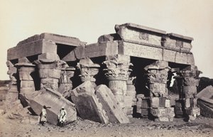 „Egipt i Palestyna”: ruiny świątyni Sobka i Haroeri z Kom Ombo, Górny Egipt autorstwa Francis Frith