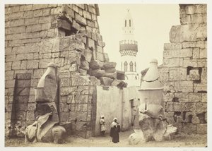 Wejście do Wielkiej Świątyni, Luksor, 1857.