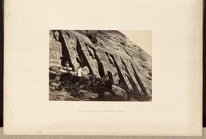 Fasada małej świątyni Abou Simbel autorstwa Francis Frith