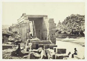 Kolumnada, wyspa Philæ, 1857. autorstwa Francis Frith