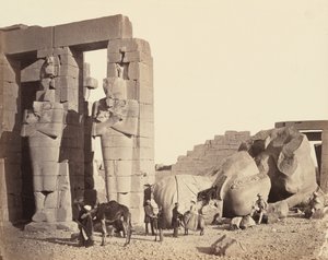 Ramasseum El-Kurneh, Teby, Pierwszy Widok autorstwa Francis Frith