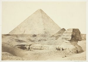 Sfinks i Wielka Piramida, 1857, wydrukowany 1862. autorstwa Francis Frith