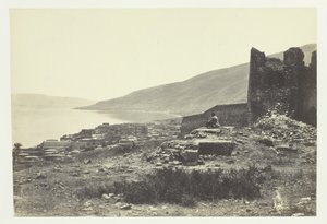 Miasto i Jezioro Tyberiadzkie, od północy, 1857. autorstwa Francis Frith