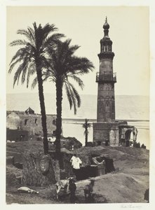 Widok na Girgeh, Górny Egipt, 1857. autorstwa Francis Frith