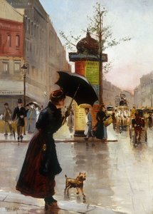 Paryska scena uliczna, 1890 autorstwa Francis Garat