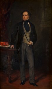 Portret Edwarda Stanleya, c.14th Earl of Derby, c.1820-69 (olej na płótnie) autorstwa Francis Grant