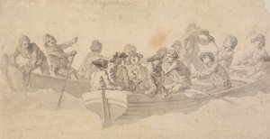Postacie w łodziach autorstwa Francis Hayman