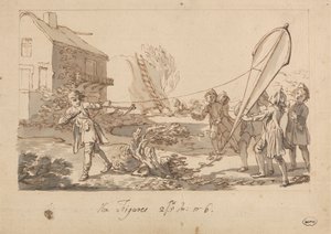 Puszczanie latawca autorstwa Francis Hayman
