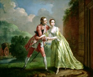 Robert Lovelace przygotowujący się do porwania Clarissy Harlowe, z „Clarissa” Samuela Richardsona (1689-1761)