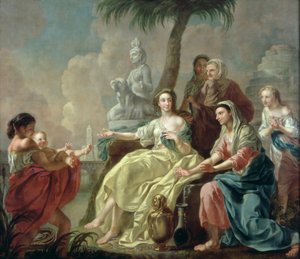 Znalezienie Dzieciątka Mojżesza w sitowiu, 1746