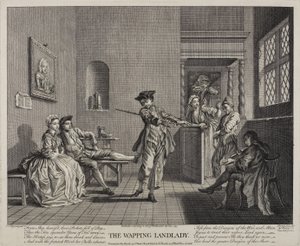 Gospodyni biczowania, 1743 autorstwa Francis Hayman