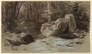 Skały w lesie autorstwa Francis Hopkinson Smith