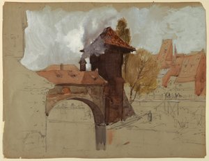 Studium mostu i kanału autorstwa Francis Hopkinson Smith