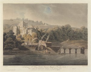 Zamek Chepstow nad rzeką Wye autorstwa Francis Jukes