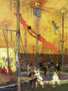 Artyści trapezu (olej na płótnie)