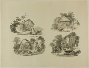 Koła młyńskie w pobliżu Abergele, Denbigh, Whitby, Richmond