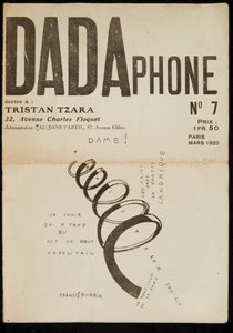 Przednia okładka "Dadaphone" nr 7 autorstwa Francis Picabia