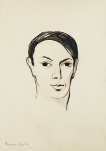 Portret Pabla Picassa; Portrait de Pablo Picasso, ok. 1902-1905 (akwarela, pędzel, czarny tusz i ołówek na papierze) autorstwa Francis Picabia