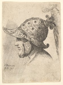 Głowa w hełmie, 1662-78.