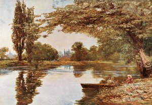 Eton College Chapel od strony Tamizy autorstwa Francis S. Walker