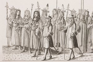 Procesja koronacyjna Jakuba II autorstwa Francis Sandford