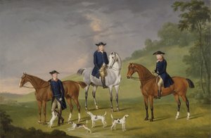 John Corbet, Sir Robert Leighton i John Kynaston ze swoimi końmi i psami