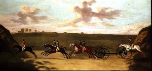 Mecz karetki w Newmarket, Przeciw Czasowi, 29 sierpnia 1750 (olej na płótnie)