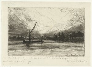 Zachód słońca nad Tamizą Zachód słońca nad Tamizą autorstwa Francis Seymour Haden (Sir) (signed by artist)